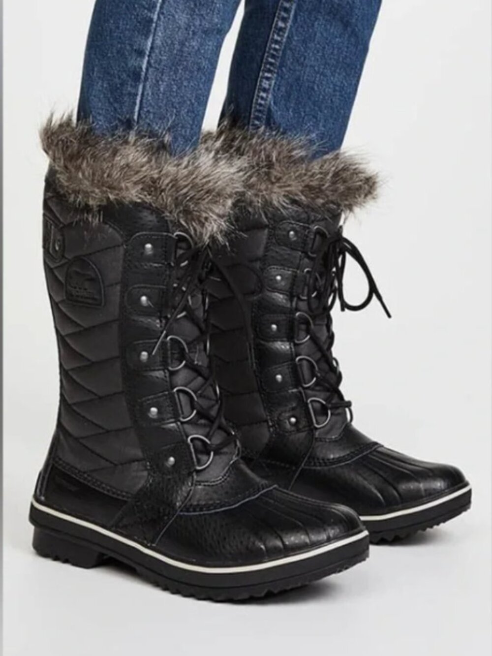Sorel Tofino II Faux Fur Lined Waterproof Boots Black Women's Size 9